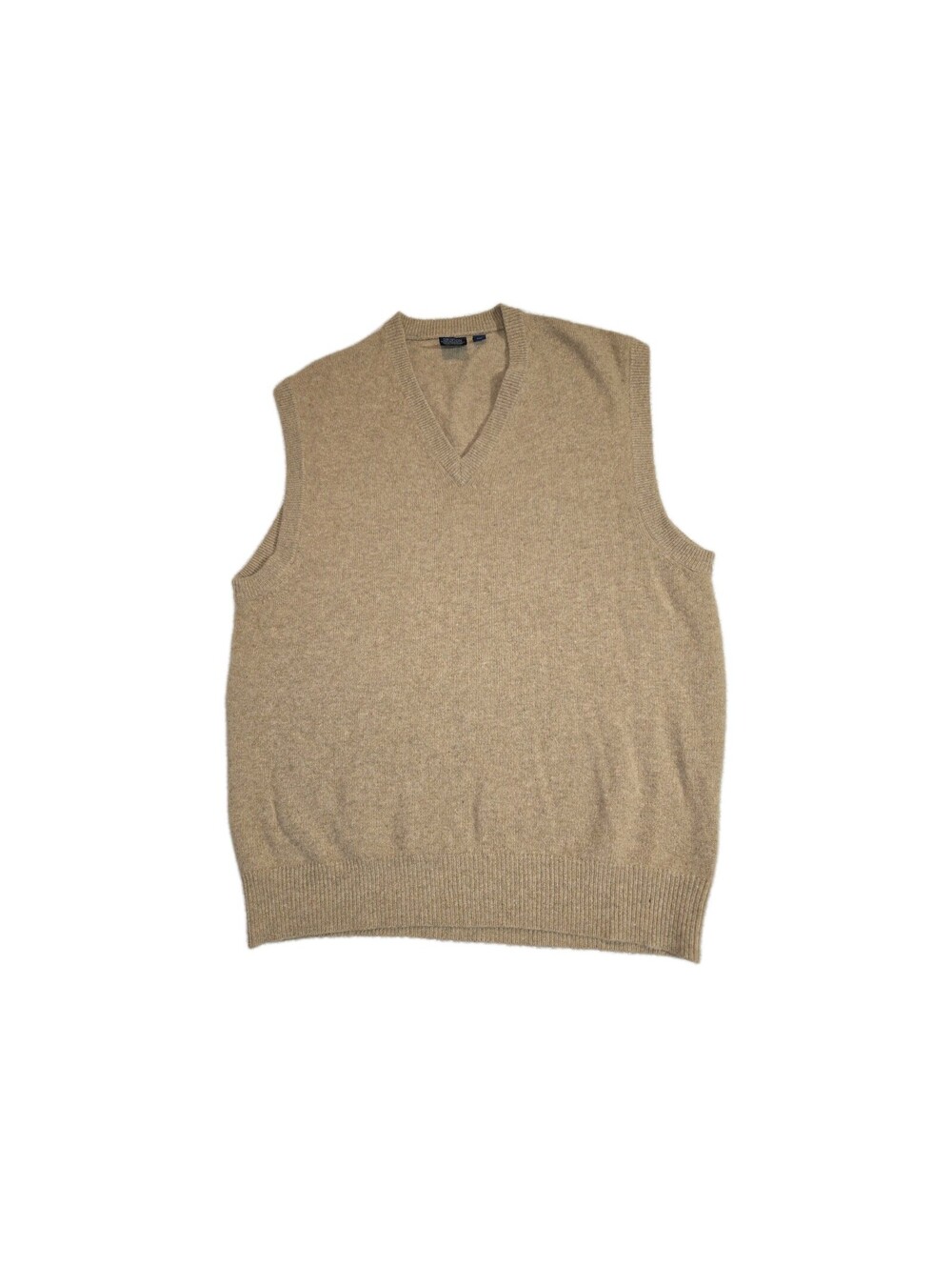 Nordstrom Mens 💯 lambswool Pullover Vest Camel Sz XXL Preppy Grandpa Core